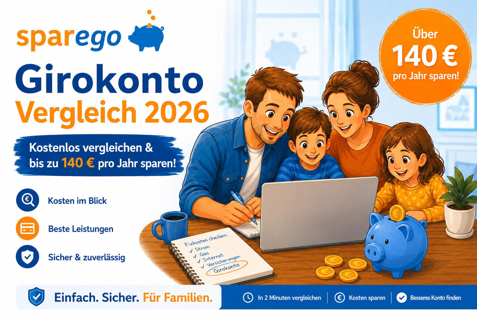 Girokonto Vergleich kostenlos: Wie wir über 140€ Bankgebühren pro Jahr eingespart haben