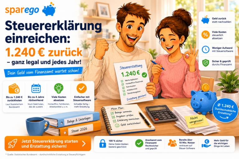 Steuererklärung einreichen und Geld vom Finanzamt zurückerhalten