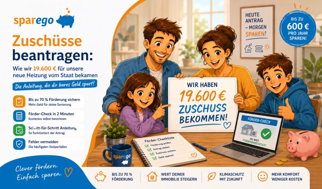 Heizungsförderung 2026: Unsere Schritt-für-Schritt-Anleitung zu 19.600 € Zuschuss