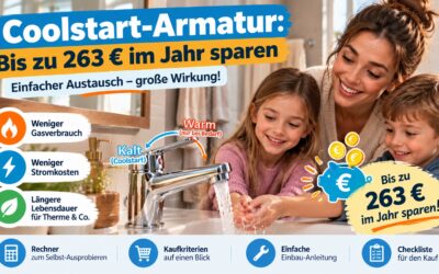 Coolstart-Armatur: Bis zu 263 € im Jahr sparen