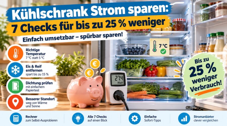Kühlschrank Strom sparen- 7 Checks für bis zu 25 % weniger